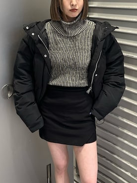 「EMODA（エモダ）のアイテム」を使った、武島マリアさん（レディース・157cm）の冬コーディネート