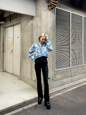 武島マリアさん（レディース・157cm）の冬コーディネート