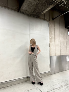 「EMODA（エモダ）のアイテム（サンダル）」を使った、武島マリアさん（レディース・157cm）の春コーディネート