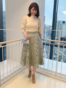 「MERCURYDUO（マーキュリーデュオ）のアイテム（ショルダーバッグ）」を使った、浅川晴香さん（レディース・160cm）の冬コーディネート