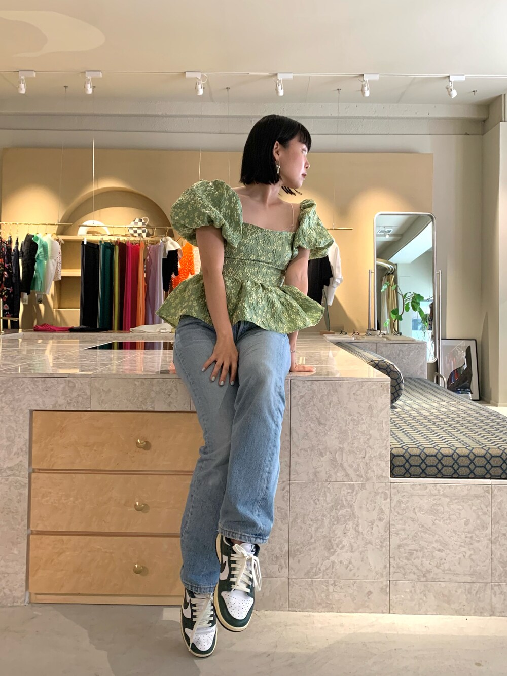 SANSeLF(サンセルフ)の「【SANSeLF】Jacquard flower tops SANSeLF(サンセルフ)の「【SANSeLF】Jacquard flower tops