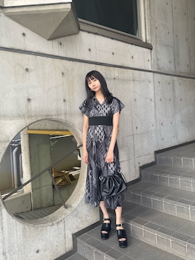 桂束咲さん(レディース・170cm)の春コーディネート