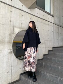 タックギャザーマキシプリントスカート【WEB限定スカート】｜ムルーア