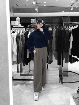 桂束咲さん(レディース・170cm)の冬コーディネート