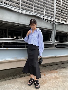 「#春服」｜桂束咲さん（レディース・170cm）の春コーディネート