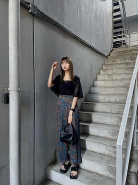 桂束咲さん（レディース・170cm）の春コーディネート