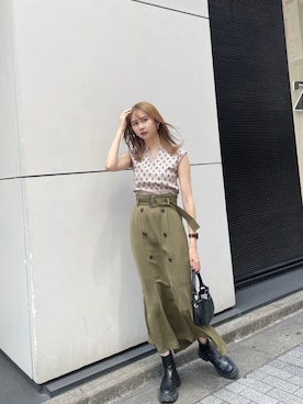 桂束咲さん（レディース・170cm）の夏コーディネート