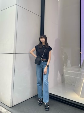 桂束咲さん（レディース・170cm）の春コーディネート