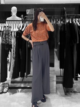 桂束咲さん（レディース・170cm）の夏コーディネート