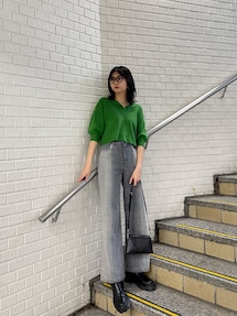 MURUA MIXパターンストレートパンツ【セットアップ着用可能