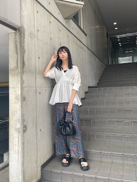 桂束咲さん(レディース・170cm)の春コーディネート