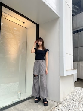 桂束咲さん（レディース・170cm）の春コーディネート