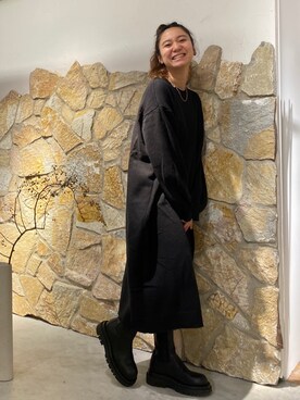 目黒加奈子さん（レディース・157cm）の冬コーディネート