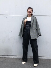 スリーブスリットチェックジャケット｜アングリッド（Ungrid
