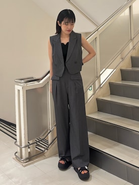 「綺麗めコーデ」｜三木田真澄さん（レディース・160cm）の夏コーディネート