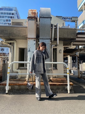 「MURUA（ムルーア）のアイテム（テーラードジャケット）」を使った、三木田真澄さん（レディース・159cm）の冬コーディネート