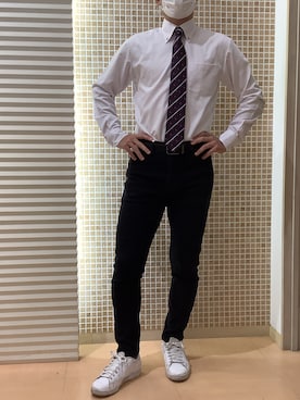 「アイテム（ビジネスシャツ）」を使った、BRICK HOUSE シャツ工房 福岡伊都イオンモール店さん（メンズ・175cm）の秋コーディネート