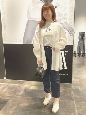 「AXchange」｜「アイテム（スリッポン）」を使った、KNKさん（レディース・153cm）の夏コーディネート