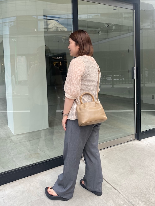 russet ウッディハンドル2WAYトートバッグCE-1082-WS ブラック russet（ラシット）の「《repos》ウッディハンドル2WAYトートバッグ(CE
