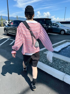 「ハーフパンツ」｜にこ。さん（レディース・165cm）の秋コーディネート