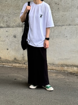 「アイテム（バッグ）」を使った、にこ。さん（レディース・165cm）の夏コーディネート