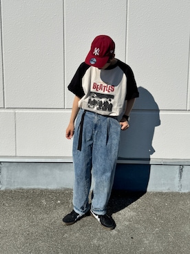 「ラグランTシャツ」｜にこ。さん（レディース・165cm）の秋コーディネート