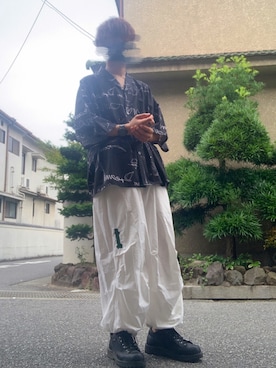「unrelaxing（アンリラクシング）のアイテム（その他トップス）」を使った、U Tさん（メンズ・170cm）の夏コーディネート