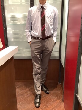 「BRICK HOUSE by TOKYO SHIRT（ブリックハウス）のアイテム」を使った、TOKYO SHIRTS おおたかの森店さん（メンズ・177cm）の冬コーディネート