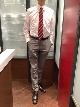 「BRICK HOUSE by TOKYO SHIRT（ブリックハウス）のアイテム」を使った、TOKYO SHIRTS おおたかの森店さん（メンズ・177cm）の冬コーディネート