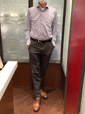 「アイテム（ビジネスシャツ）」を使った、TOKYO SHIRTS おおたかの森店さん（メンズ・177cm）の秋コーディネート