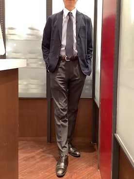 「BRICK HOUSE by TOKYO SHIRT（ブリックハウス）のアイテム」を使った、TOKYO SHIRTS おおたかの森店さん（メンズ・177cm）の冬コーディネート