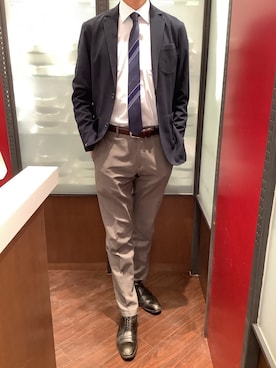 「BRICK HOUSE by TOKYO SHIRT（ブリックハウス）のアイテム」を使った、TOKYO SHIRTS おおたかの森店さん（メンズ・177cm）の冬コーディネート