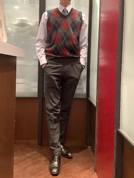 TOKYO SHIRTS おおたかの森店さん（メンズ・177cm）の冬コーディネート