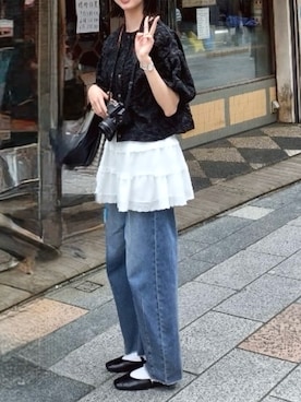 「アイテム（スカート）」を使った、173noppoさん（レディース・173cm）の秋コーディネート