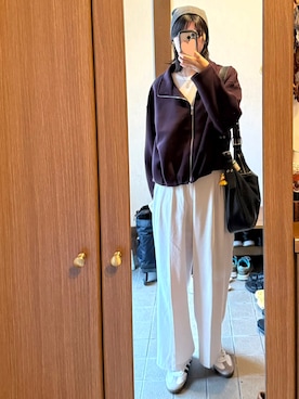 「アイテム（パーカー）」を使った、173noppoさん（レディース・173cm）の秋コーディネート