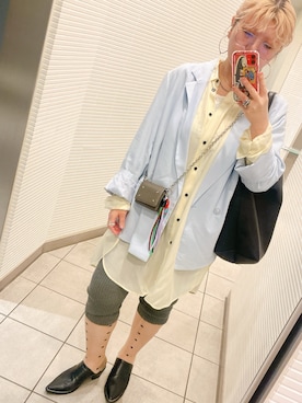 「アイテム（財布/小物）」を使った、こっこさん（レディース・162cm）の春コーディネート