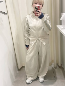 「Needles（ニードルス）のアイテム（パンツ）」を使った、こっこさん（レディース・162cm）の夏コーディネート