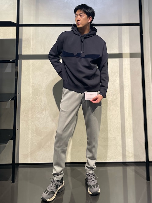 EMPORIO ARMANI▼コットン ロゴ フード付き スウェットシャツ セール】【エンポリオ アルマーニ】フード付きスウェットシャツ