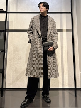 「アイテム（ベルト）」を使った、IBUKIさん（メンズ・182cm）の秋コーディネート