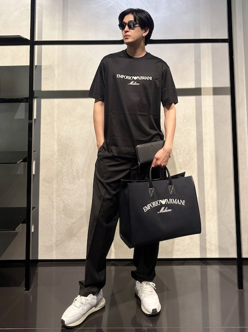 【洗練マリンスタイル】Emporio Armaniキャンバストート 洗練マリンスタイル】Emporio Armaniキャンバストート (EMPORIO