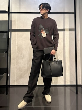 「お洒落さんとつながりたい」｜「アイテム（財布/小物）」を使った、IBUKIさん（メンズ・182cm）の秋コーディネート