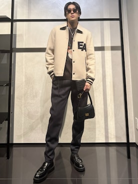 「アイテム（財布）」を使った、IBUKIさん（メンズ・182cm）の秋コーディネート