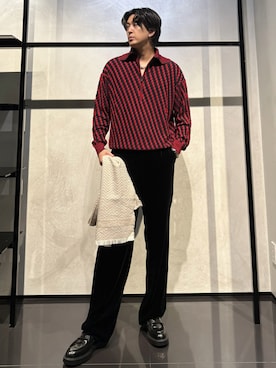 「アイテム（ブレスレット）」を使った、IBUKIさん（メンズ・182cm）の秋コーディネート