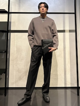 「アイテム（財布）」を使った、IBUKIさん（メンズ・182cm）の秋コーディネート