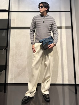 「アイテム（ブレスレット）」を使った、IBUKIさん（メンズ・182cm）の冬コーディネート