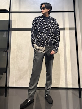 「アイテム（財布）」を使った、IBUKIさん（メンズ・182cm）の春コーディネート