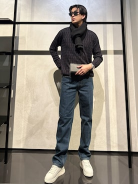 「アイテム（財布）」を使った、IBUKIさん（メンズ・182cm）の秋コーディネート