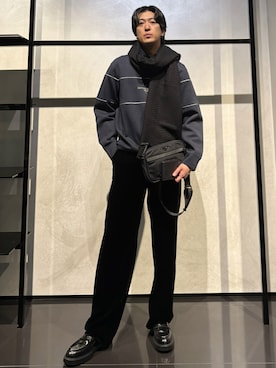 「アイテム（財布）」を使った、IBUKIさん（メンズ・182cm）の秋コーディネート