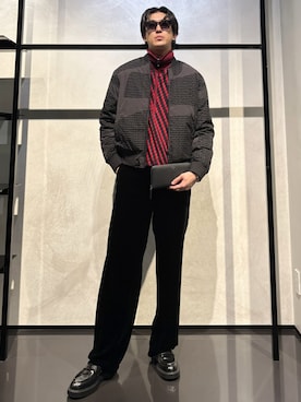 「アイテム（財布）」を使った、IBUKIさん（メンズ・182cm）の秋コーディネート