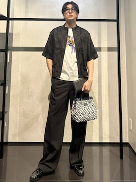 「アイテム（財布）」を使った、IBUKIさん（メンズ・182cm）の夏コーディネート